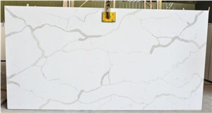 High Glossy Surface Calacatta Quartz Stone