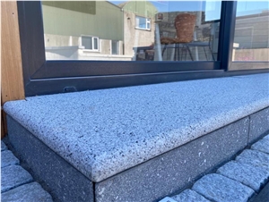 Silver Granite Bull Nose Deck Steps