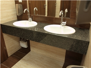 Nero Impala Granite Commercial Bathroom Countertop