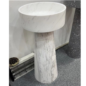 Wholesale Luxury Edition Square Marble Pedestal Wash Basin