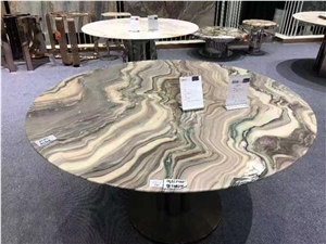 Luxury Design Blue Fusion Stone Meeting Table