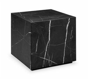 Black Marquina Marble Plinth Coffee Table Pedestal