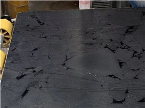 Brazil Infinity Black Quartzite Negresco Leather Big Slabs