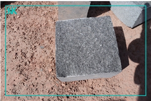 Cubic Gray Granite Pavers, Cobble Stone