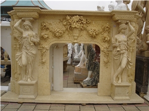 Artificial Stone Mantel Fireplace Carving Fireplace