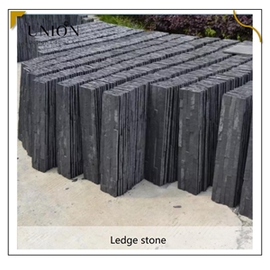 UNION DECO Black Stacked Stone Wall Cladding Stone Veneer