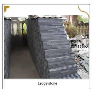 UNION DECO Black Stacked Stone Wall Cladding Stone Veneer