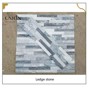 UNION DECO Cloudy Grey Quartzite Culture Stone Wall Cladding