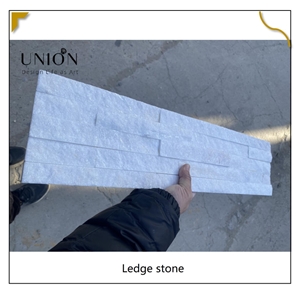 UNION DECO Culture Stone Ledge Stone White Quartzite Stone