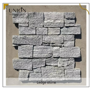 UNION DECO Natural Dove Grey Granite Stacked Stone Panel