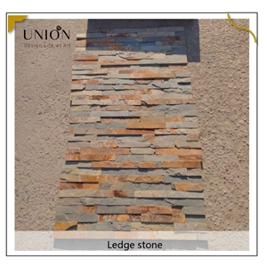 UNION DECO Natural Stacked Stone Panel Multicolor Slate