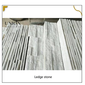 UNION DECO Thin Stacked Stone White Quartzite Wall Cladding