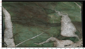 Fuchsite Crystal Quartzite Slab