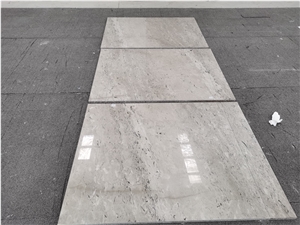 Light Grey With Black Feather Vein Composite Stone Tiles