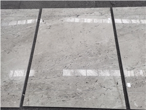 Light Grey With Black Feather Vein Composite Stone Tiles