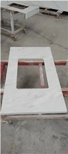 White Quratz Artificial Stone Kitchen Countertops