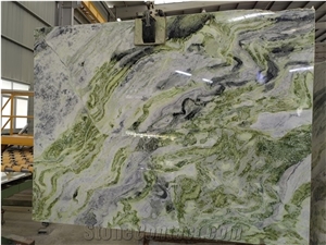 Chinese Quarry Clean Green Emerald Marble Slabs