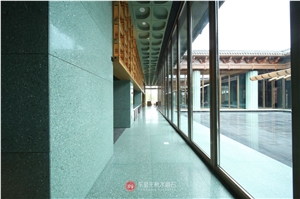 Artificial Stone Chinese Terrazzo Slab Tile Hunlunbuir Green