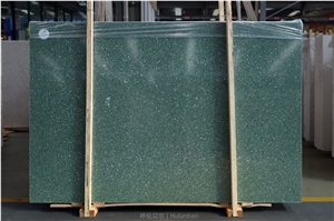 Artificial Stone Chinese Terrazzo Slab Tile Hunlunbuir Green