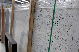 Top Quality Artificial Stone White Color Cement Terrazzo Tile