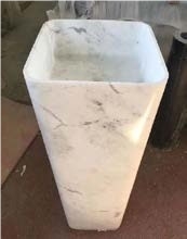 Carrara Marble Pedestal Sinks