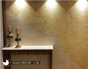 Luxury Botticino Marble Gold Decor L24 Wall Panels