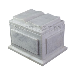 Bible Cremation Urn White Marble