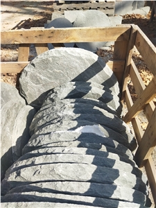 Kavala Grey Slate Oval Steps, Garden Stepping Pavement