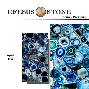 Agate Blue Semiprecious Stone