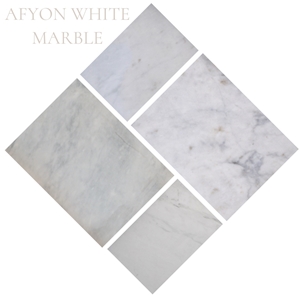 Afyon White Marble-Tiles, Slabs