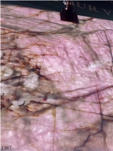 Cristallo Pink Quartzite Lady Lumix Slab In China Market