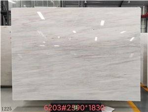 Eurasian White Wood Grain Marble Slab Tile In China Market