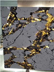 Goldtop Artificial Quartz Slabs Tiles 5076 Calacatta Series