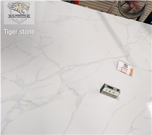 Artificial Stone Marble Look Calacatta Quartz 018 Printing