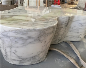 White Marble Natural Stone Coffee Table Stone Table
