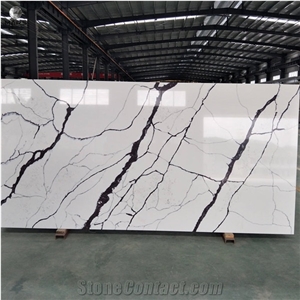 China Factory Price White Calcatta Artificial Quartz Stone