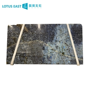 Good Quality Polished Lemurian Blue Granite Slab