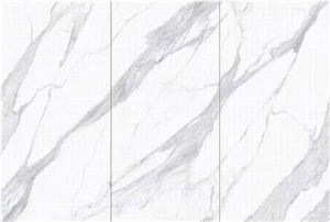 9Mm Calacatta White Sintered Stone Slabs For Interior Decor