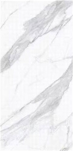 9Mm Calacatta White Sintered Stone Slabs For Interior Decor