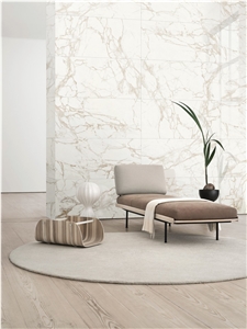 Calacatta Marble-Look Porcelain Tile 60X120x1.14 Cm