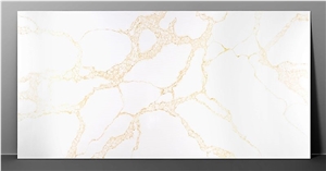 New Calacatta (Shiny Surface & Texture) Quartz Slabs Z-8917
