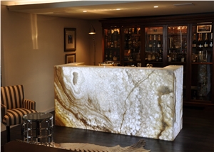 Translucent Onyx Commercial Bar Tops