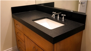 Black Quartz Bathroom Vanity Top