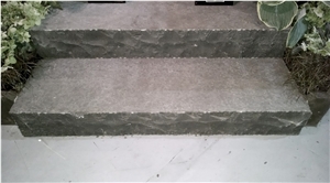 Chiseled Black Basalt Block Steps