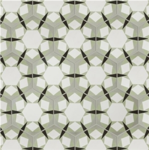 Natalie Monochrome Cement Hexagon Tiles 230X200mm