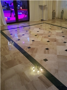Marble Pattern Floor Application, Breccia Sarda Marble Tiles