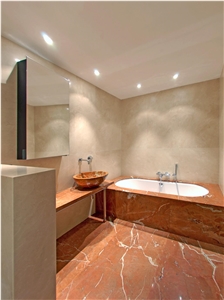 Rosso Verona Marble Bathtub Surround