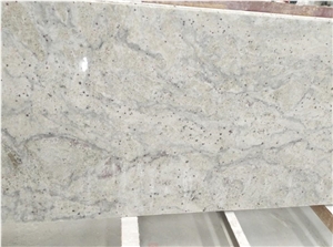 India River White Granite L Shape Joint Countertop Project
