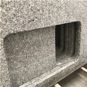 Swan Grey Slab Granite Countertop Kitchen For USA Project