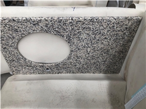 Tiger Skin White Granite Double Sink Vanity Tops For Bath